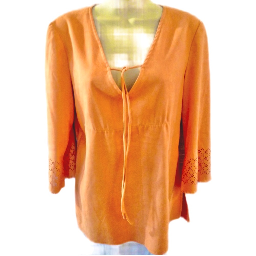 Cynthia Steffe bohemian suede-like top, 10